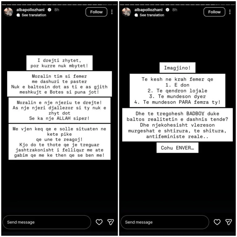 Alba shpërthen ndaj Limit, publikon bisedat private që trazojnë gjithë historinë e tyre!