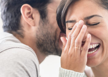 Couple laughing together