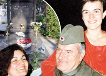 Ratko Mladic and daughter Ana Mladic, and his wife