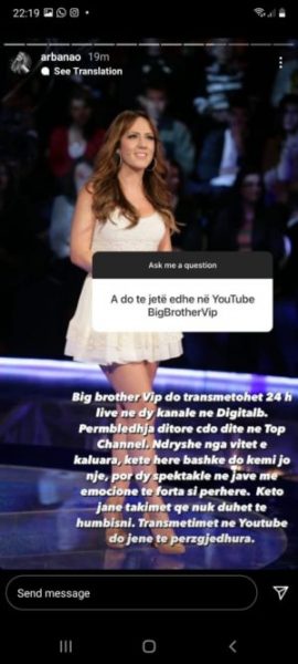 Big Brother Vip Albania Live