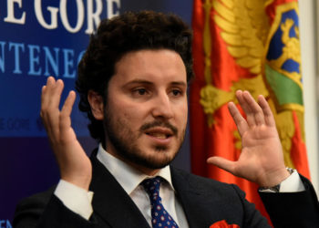 epa08691857 Deputy Dritan Abazovic, President Civic Movement United Reform Action and the leader of the coalitions 'Black or white' after the inaugural session of the National Assembly in Podgorica, Montenegro, 23 September 2020.. Lawmakers held the first session in the Montenegro parliament after the 30 August elections amid the spread of the coronavirus that causes the COVID-19 disease.  EPA-EFE/BORIS PEJOVIC