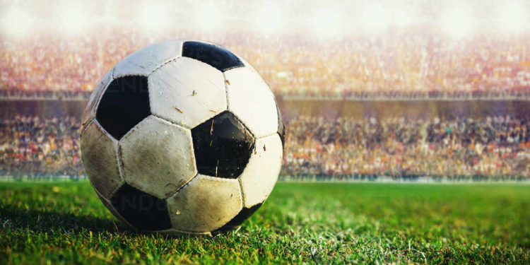 soccer ball in the stadium