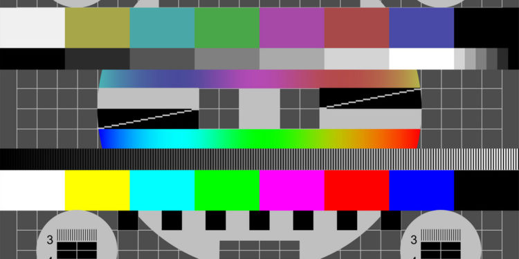 No signal TV color test screen vector background