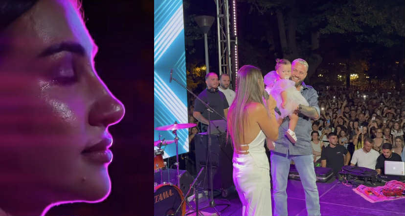 Teksa Luizi shfaqet në skenë me vajzën, Kiara nuk i mbanë lotët