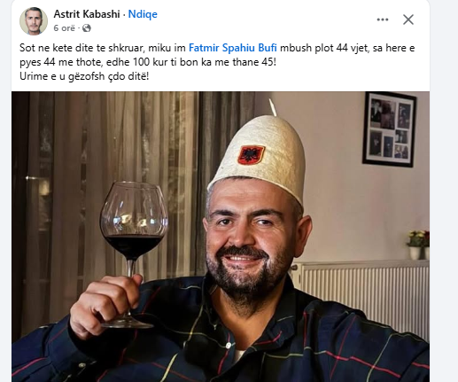 Astrit Kabashi uron Bufin për ditëlindje