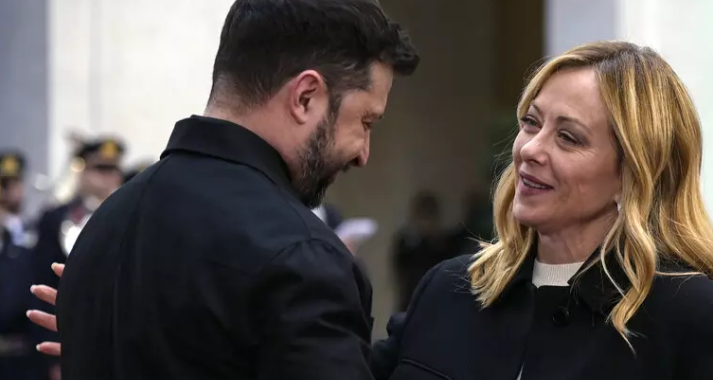 Zelensky takon Melonin  Italia  partnere kyçe për paqen dhe sigurinë energjetike të Ukrainës