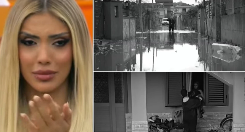 Brikena përlotet kur dëgjon për përmbytjet në Shqipëri