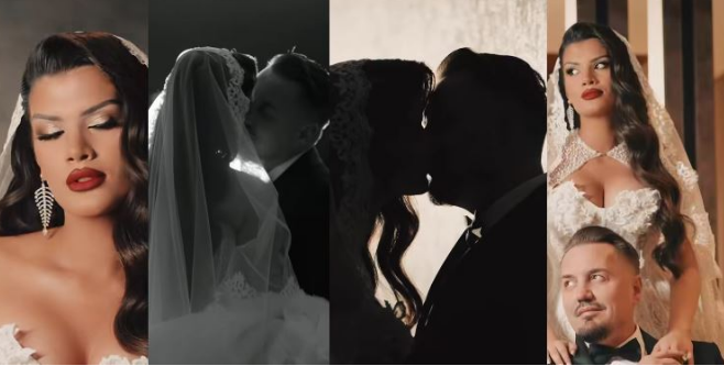 Puthje  përqafime   fotosesioni i Bleros me nuse pak minuta para dasmës