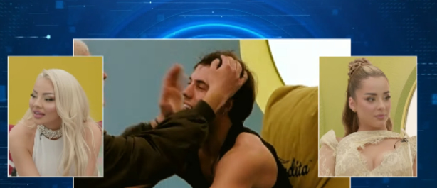 Del klipi me pamjet e patransmetuara  shpërthimi i Klodit pas dehjes së Benitës