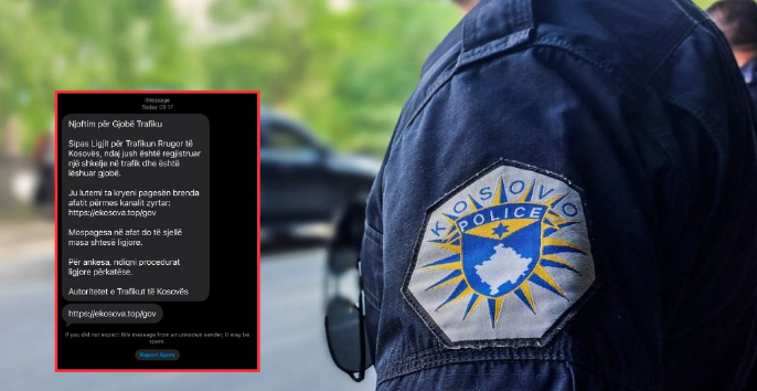 Mesazhet për gjoba trafiku  Policia qytetarëve  Janë mashtrime  mos kryeni pagesa e mos jepni të dhëna personale
