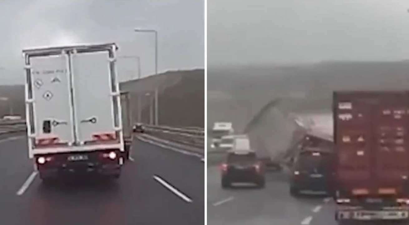 Pamje të reja nga stuhia në Turqi   kamionët përmbysen  çatitë fluturojnë