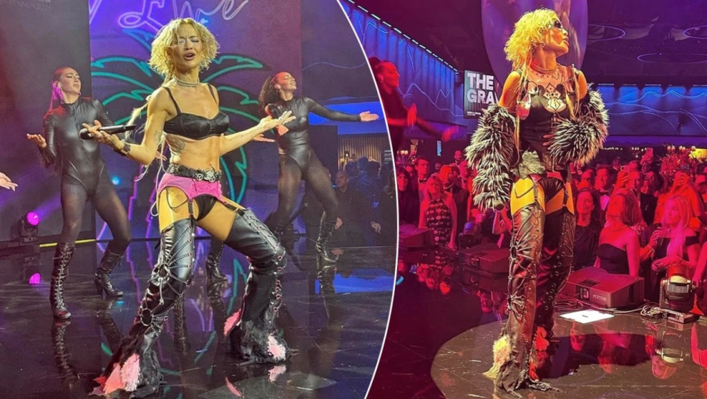 Rita Ora shfaq trupin e saj të tonifikuar në skenë  ndërsa dhuron një performancë të zjarrtë në Austri