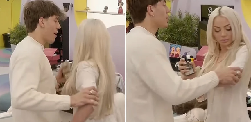 Klodi i afrohet Benitës për të biseduar  kjo e fundit i reagon  Mos më prekë