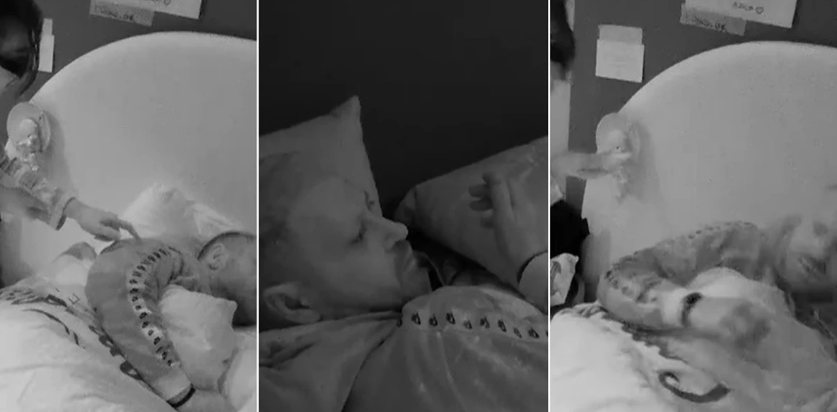 Alba i hedh miell në fytyrë Labit teksa është në gjumë