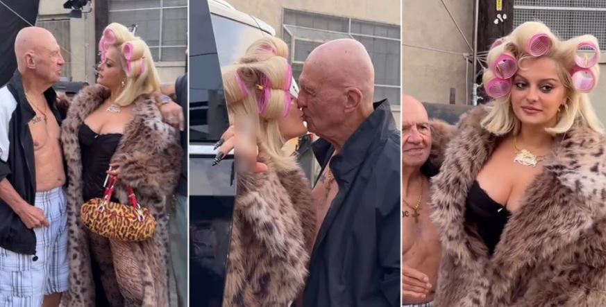 Bebe Rexha puthje në buzë me një të moshuar dhe mesazh  provokues  për shqiptarët