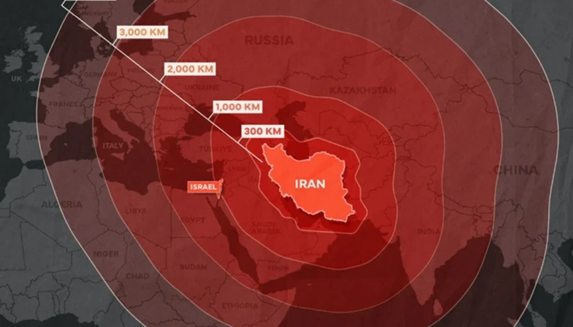 Izraeli publikon hartën  Shikoni sa larg mund të arrijnë raketat e Iranit