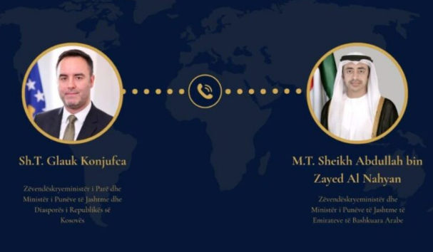 Konjufca telefonon ministrin e Jashtëm të Emirateve të Bashkuara  dënon sulmet e Iranit