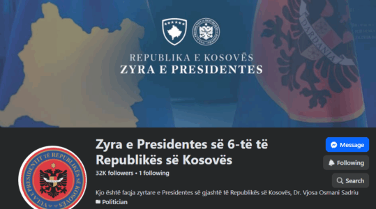  Zyra e Presidentes së 6 të  Vjosa Osmani ndryshon emrin e faqes zyrtare të Presidentes  Sqarohet ekipi i saj