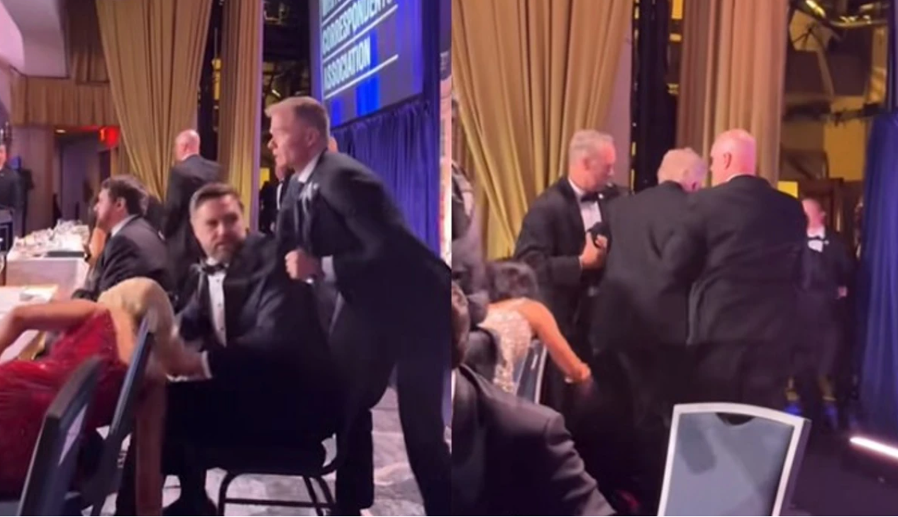 Pamje  momenti kur Trump dhe Vance evakuohen me urgjencë mes panikut dhe të shtënave