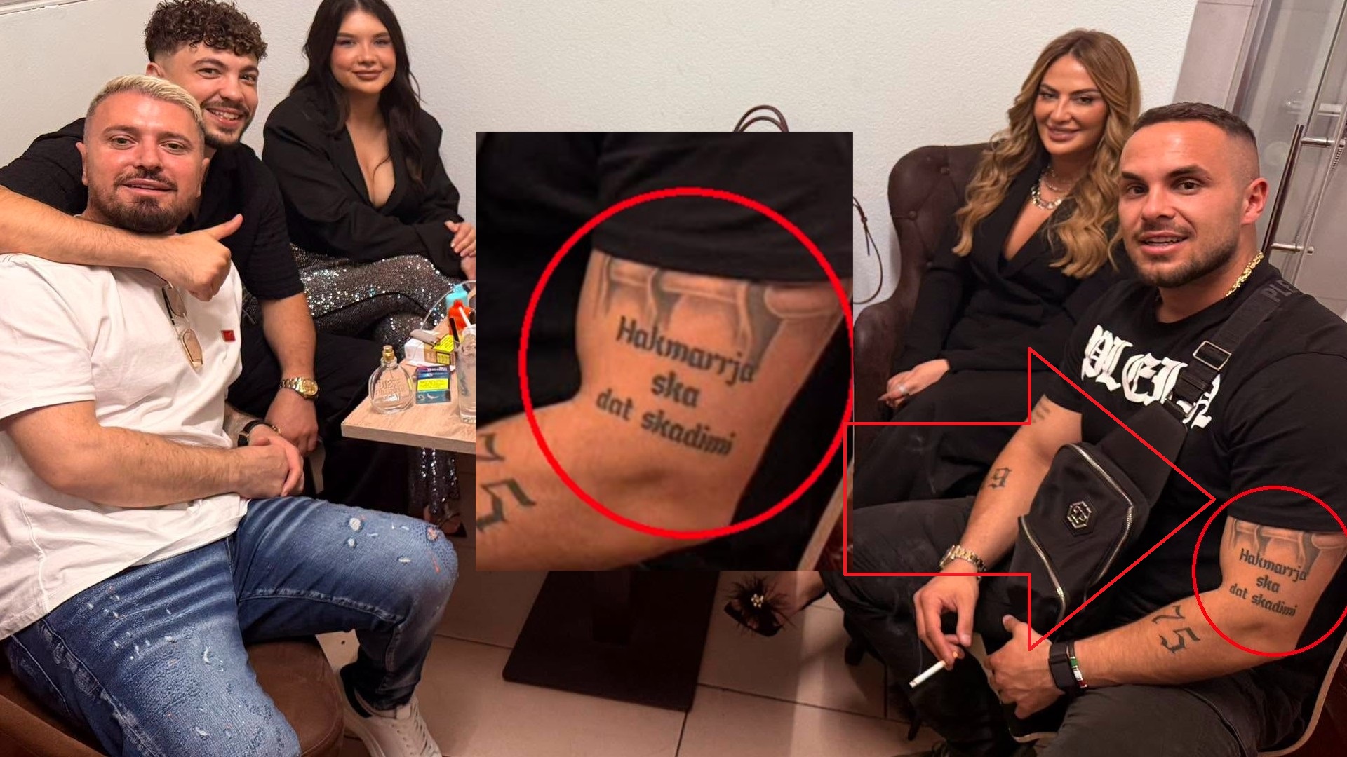 Bëhen bashkë disa banorë të  BBVK   vëmendja te tatuazhi i Edit   Hakmarrja s ka datë skadimi 