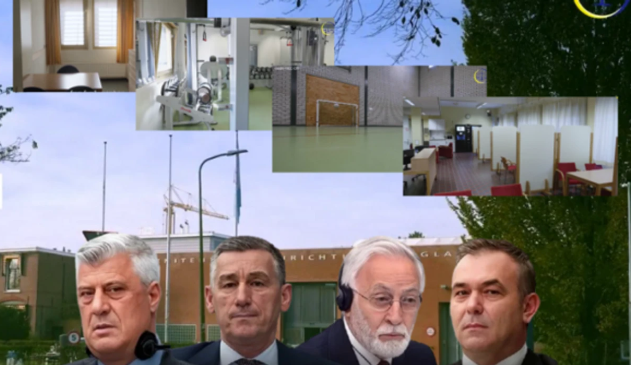Specialja publikon pamje nga brenda burgut në Hagë ku mbahen Thaçi e të tjerët