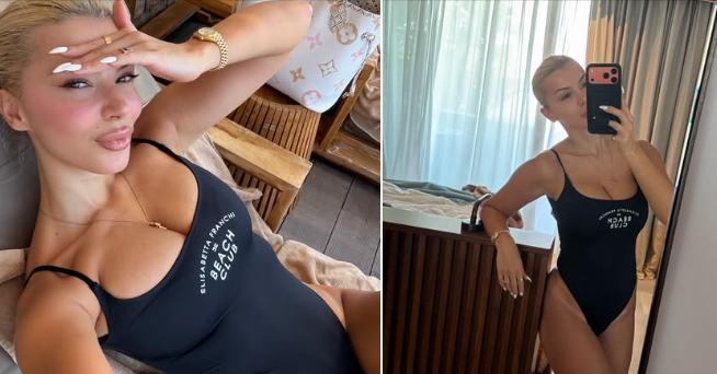 Marina Vjollca  ndez  rrjetin nga pushimet  pozon me bikini pranë detit