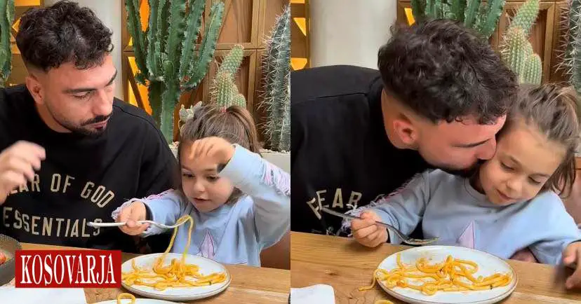 Ledri Vula publikon një moment të ëmbël me vajzën e tij
