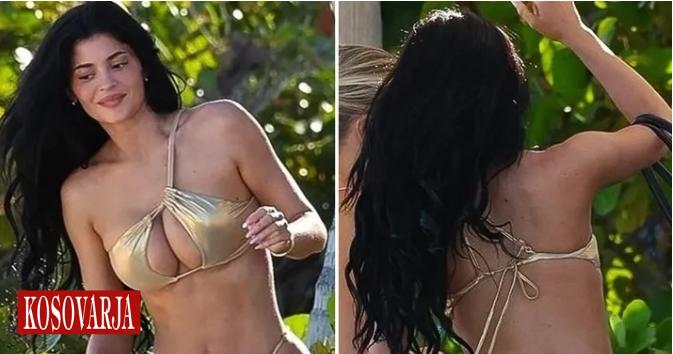 Kylie e ndez rrjetin me pamjen e saj nga plazhi