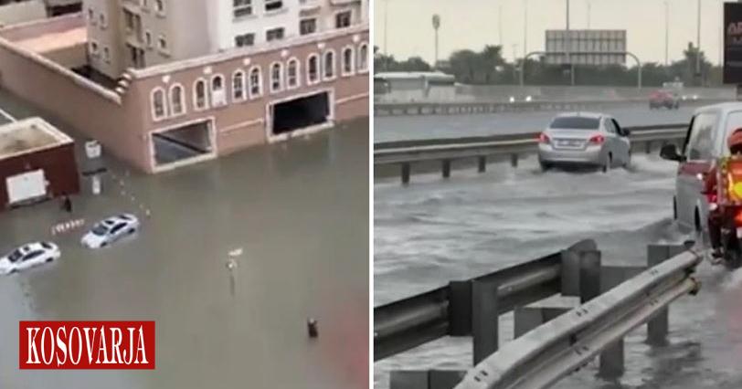 Reshjet e shiut shkaktojnë përmbytje masive në Dubai dhe Abu Dhabi   pamje